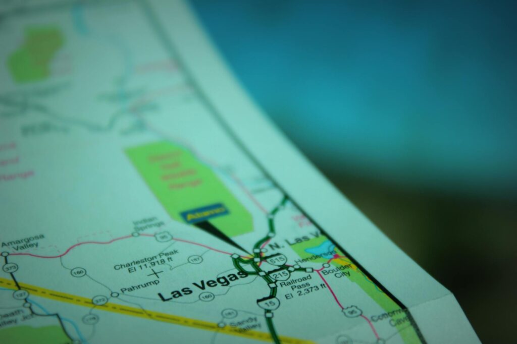 A map showing the service areas of various towing companies in Las Vegas. — compare towing services Las Vegas holidays