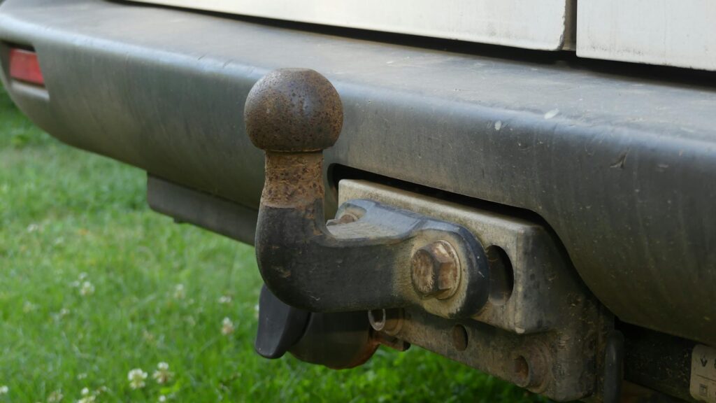 Close-up of essential towing equipment like safety chains and hitches. — holiday driving safety towing Las Vegas