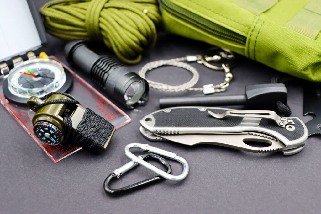 Image of a well-stocked emergency kit with tools and supplies, showcasing essential items for drivers in Las Vegas, including elements from the roadside checklist las vegas.